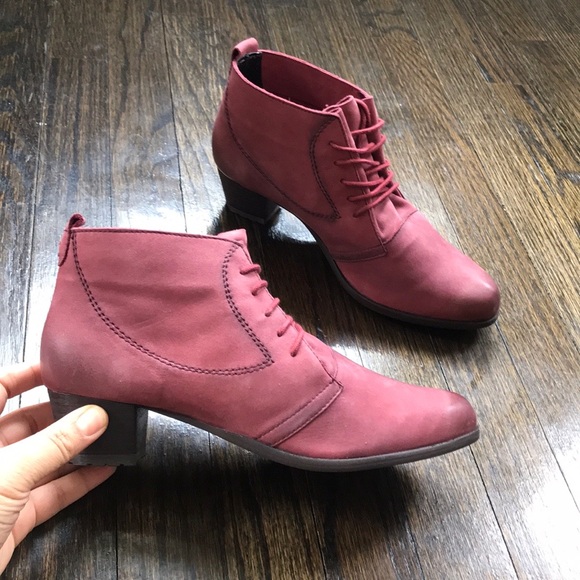 Shoes - NTW Suede Burgundy Booties
